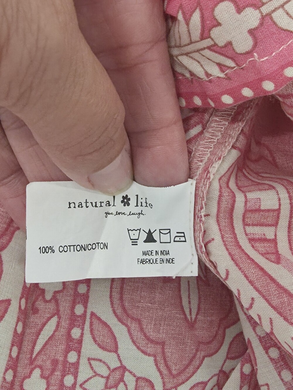 NATURAL LIFE Coral-Pink Printed Boho Tunic - Picture 7 of 7